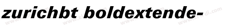 zurichbt boldextende字体转换